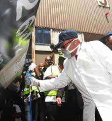 President Jacob Zuma officially launches the Automotive Rail Wagons at Transnet Engineering Plant Uitenhage, Eastern Cape.
