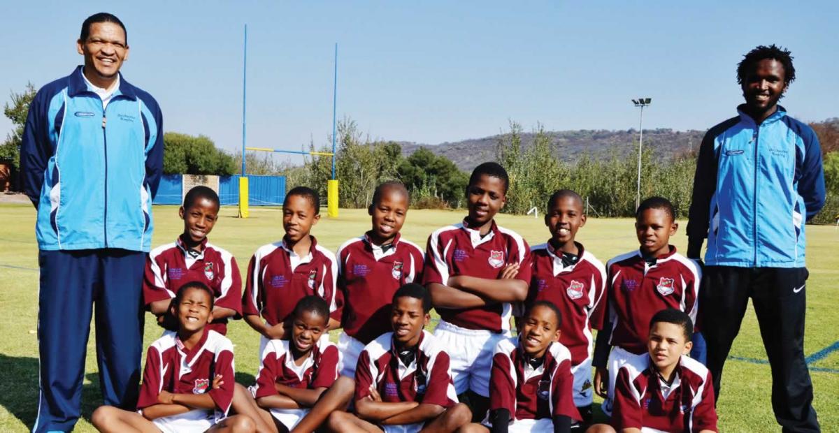 FRONT (Left to right): Montle Mokgadi, Phemelo Mphahlele, Treasure Ahaiwe (Captain), Kelvin Alvin, Le Mar January BACK (Left to right): Selwyn January (Head Coach), Thabang Macheke, Mandla Sulupha (Vice Captain), Aubrey Sebati, Olwethu Sibeko, Vuthlarhi Khosa, Lucky Tlhwaele, Elvis Mhlongo (Assistant Coach).