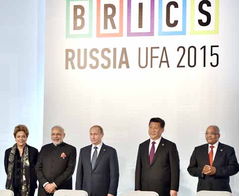 Brics leaders from left: President of Brazil Dilma Rousseff, President of India Ranab Mukherjee, President of Russia Vladimir Putin, China President Xi Jinping and South African President Jacob Zuma.