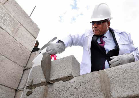 President Jacob Zuma at the N2 Gateway Integrated Human Settlements Development project.