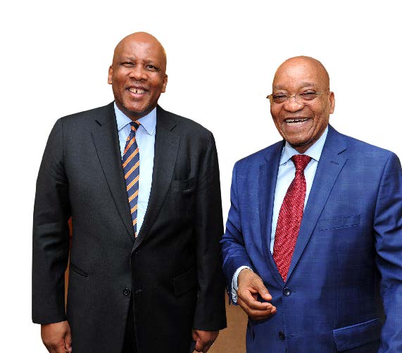 President Jacob Zuma with Lesotho King Letle III.