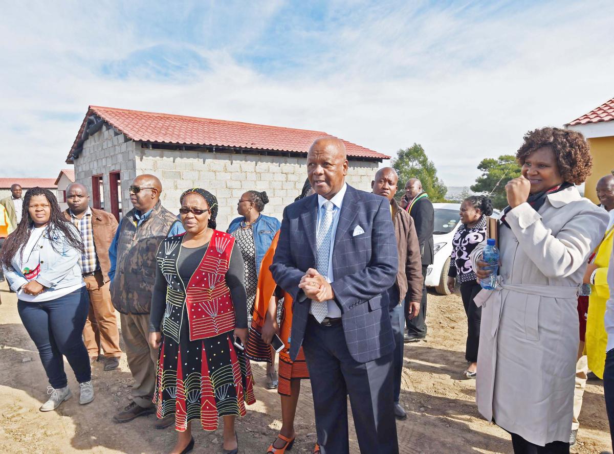 Minister in The Presidency Jeff Radebe seen here during a visit to the King Sabata Dalindiyebo Municipality where he got to see first-hand the progress being made to improve service delivery in the area.