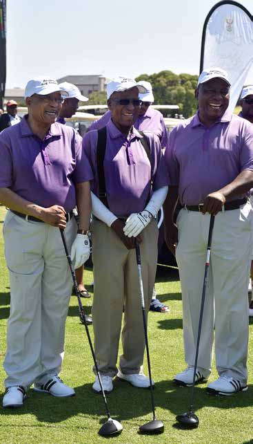 A day after the State of the Nation Address, President Zuma took time to unwind and network on the golf course.