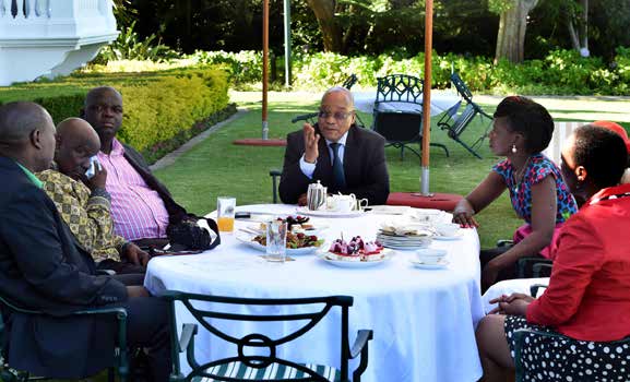 President Zuma had high tea with some of his special guests before the State of the Nation address.