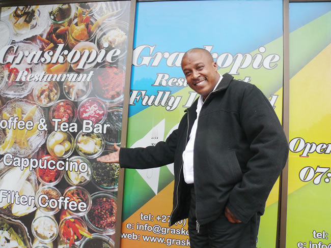 Elliot Marobela, owner of Graskop Holiday Resort, has big plans for the establishment.