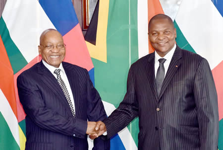 President Jacob Zuma and Central African Republic President, His Excellency Professor Faustin-Archange Touadera