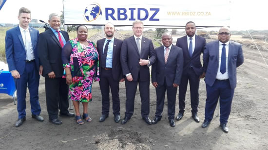 Stakeholders attending the sod-turning ceremony for the R4.5 billion Nyanza Light Metals titanium production project in the Richards Bay Industrial Development Zone. (Image/ twitter.com/kzngov)