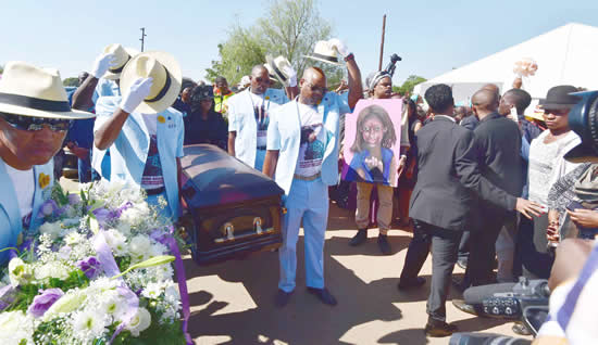 Hundreds of people who had been inspired by her personality gathered to pay their last respects to Ontlametse Phalatse in Hebron.