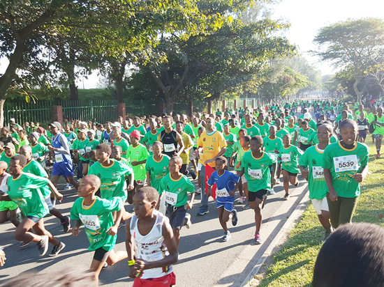 Thousands of young athletes completed the Youth Run at King’s Park Stadium.