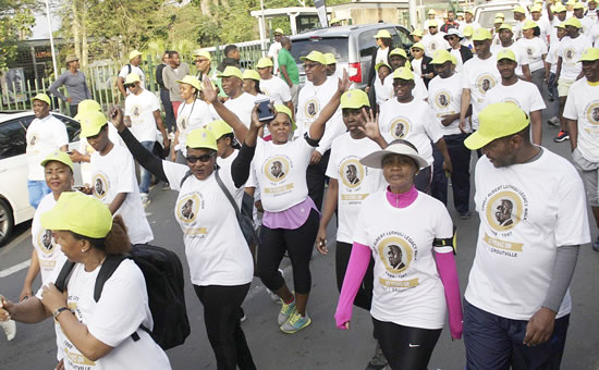 Hundreds of people gather for the Chief Albert Luthuli Legacy Walk and Half Marathon
