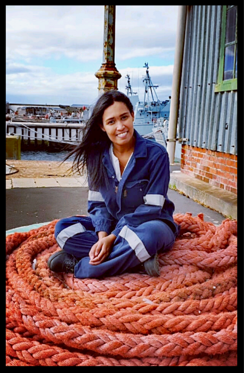 Candra Shanice Pedro has made history by becoming the first female shipbuilder.