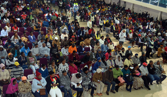 Local artists attend the launch of the Debut Fund Programme at the Nangoza Jebe Community Hall in Port Elizabeth. (Photo: @NathiMthethwaSA on Twitter)