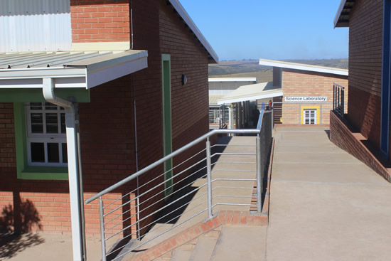 The new school has state-of-the-art facilities, including a science laboratory.