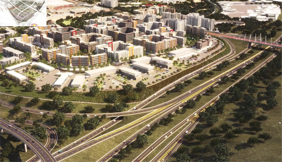 A visualisation of the R25-billion Cornubia Development, a sustainable, mixed-use, mixed-income settlement of some 25 000 dwellings, and one of eThekwini’s key projects.
