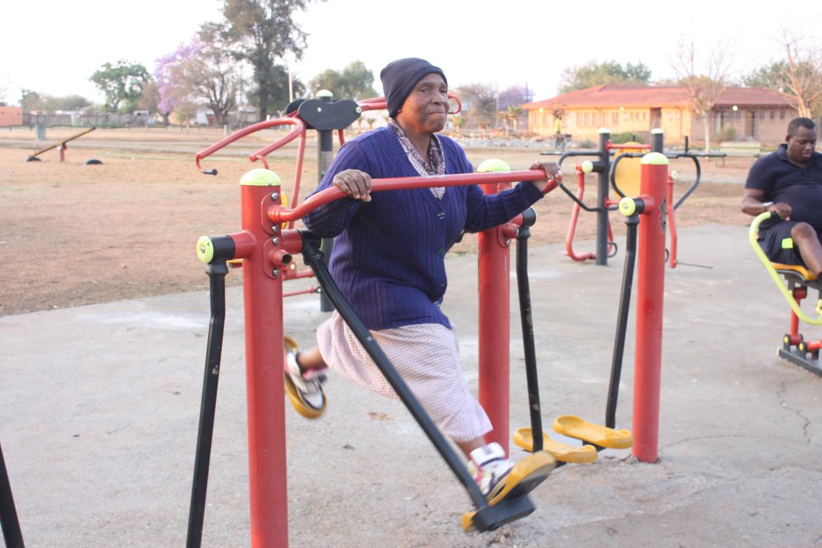 Elisa Sefoko takes her daily ‘pill’ to keep fit and healthy.