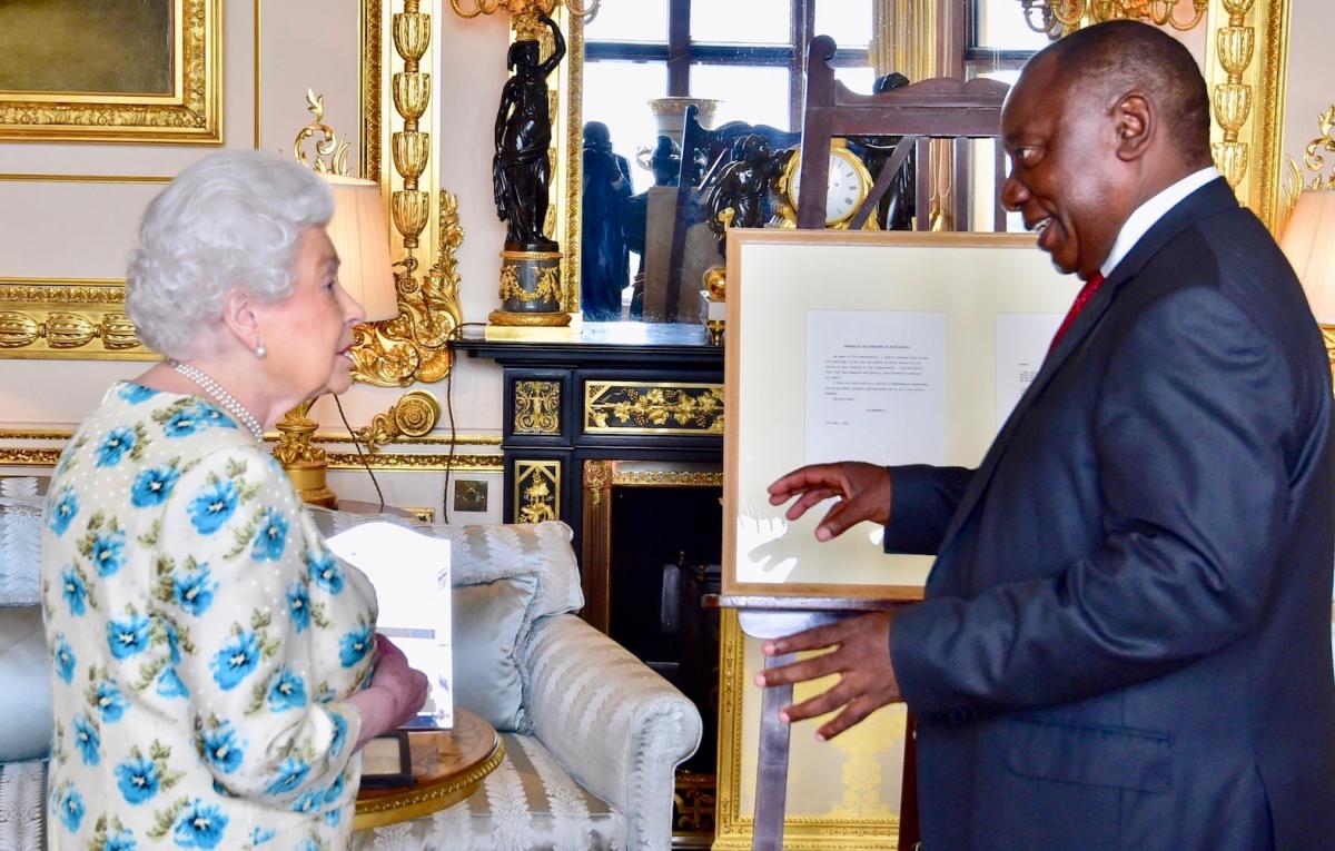 President Cyril Ramaphosa paying a courtesy call on Her Majesty Queen at Windsor Castle.