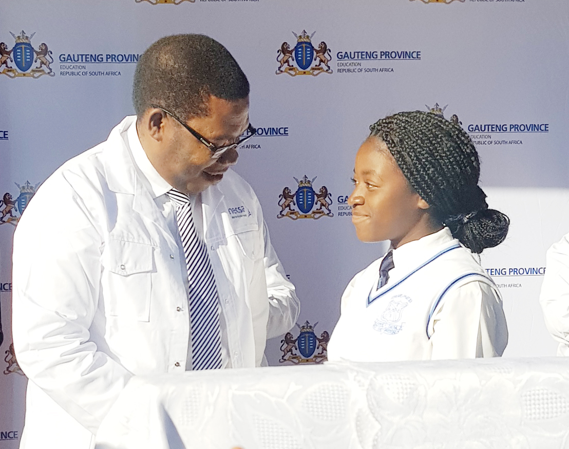 Gauteng Education MEC Panyaza Lesufi at the launch of two Nuclear Technology Schools of Specialisation (SoS) in Atteridgeville in Tshwane.