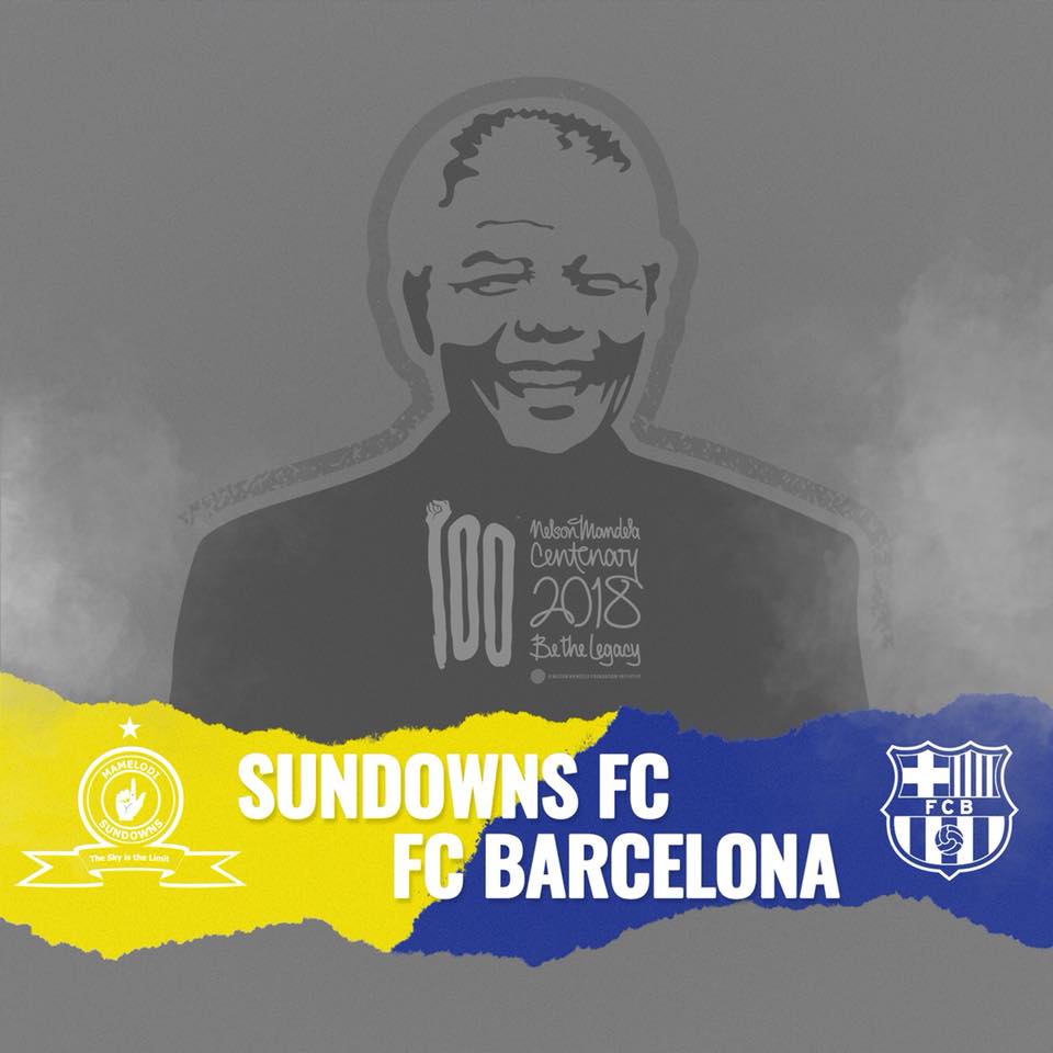 Mamelodi Sundowns will play against the Spanish champions Barcelona in an international friendly at FNB Stadium the game is also part of the Nelson Mandela Centenary celebrations. Pictures: Mamelodi Sundowns Facebook Page 