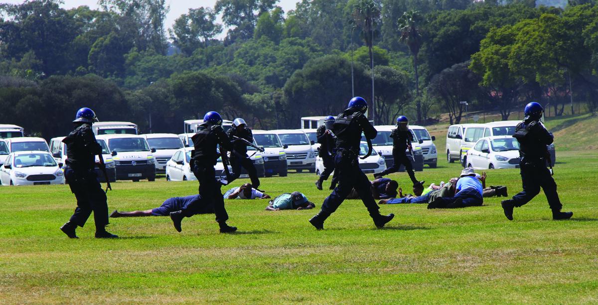 The newly launched POP unit showcasing their capabilities and an integrated approach to crowd management during protest.