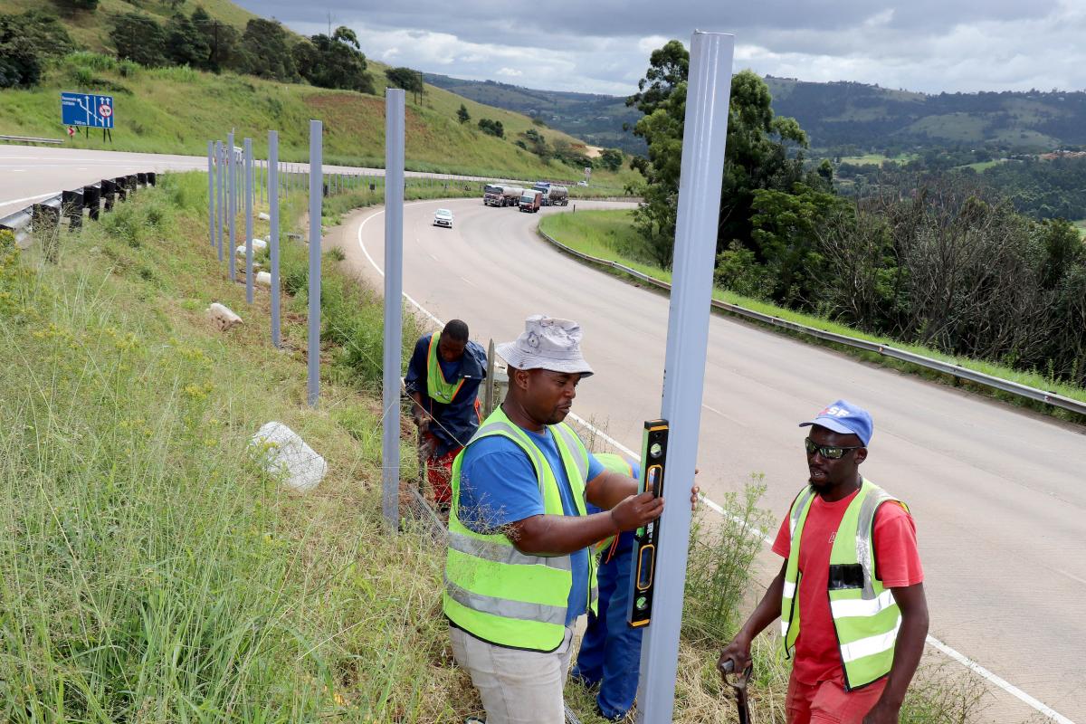 The new fences will ensure pedestrian safety along the highway.