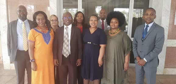 Deputy Minister of Trade and Industry Bulelani Magwanishe second on the left and the South African delegation at the 6th African Union Ministers of Trade Meeting.