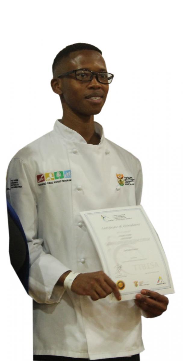 Smangaliso Radebe who was part of the group of youth who took part in the Department of Tourism's National Food Safety Assurers Youth Training Programme.