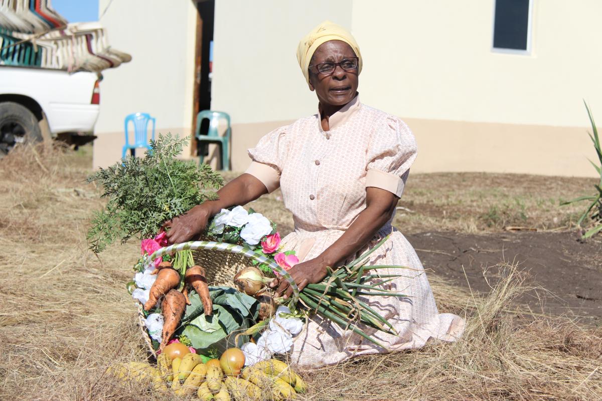 Ntombifikile Ngaleka supplies locals with her fresh vegetables.