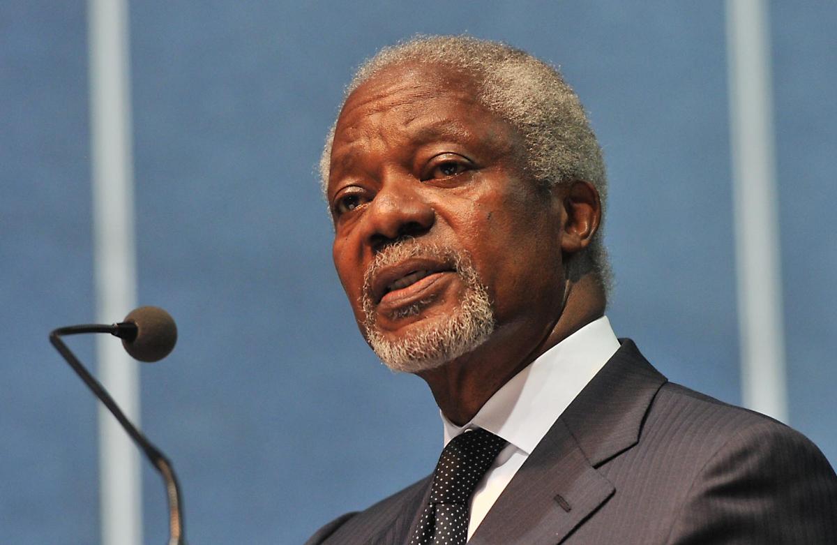 The late Kofi Annan who was the former UN secretary-general.