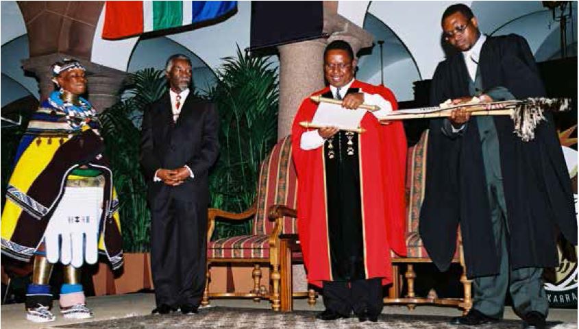 Dr Esther Mahlangu was bestowed the Order of iKhamanga by former President Thabo Mbeki.