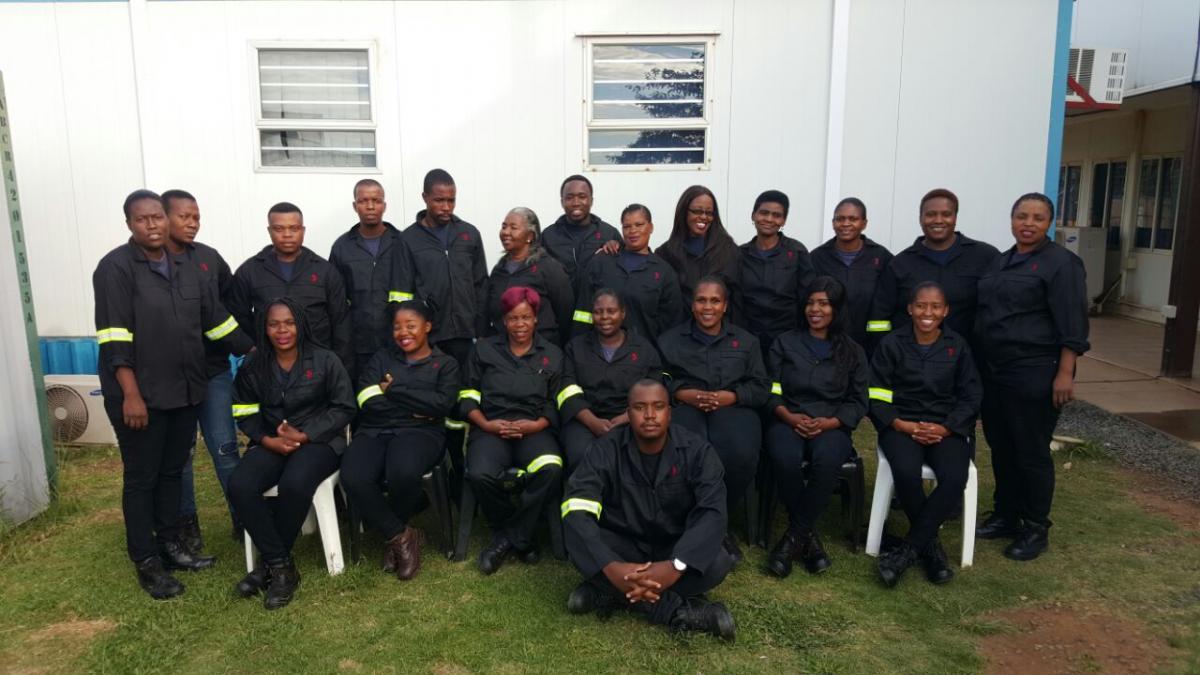 Some of the workers that fall under the Mukhoni Cleaning Specialists banner who are now able to provide for their families.