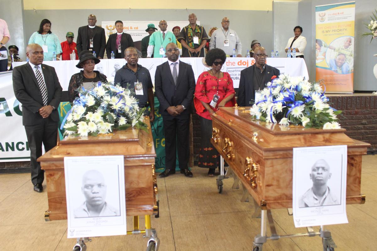 Gqibile Hans and Wowo Mzondi were exhumed from pauper graves in Mamelodi and Rebecca Street cemeteries in Tshwane as part of the Gallows Exhumation Project.