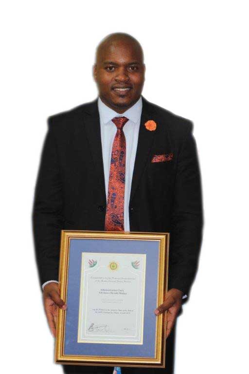 Ndivhuwo Mudau walked away with the Man of the Year Award during the annual SAPS National Excellence Awards. Ndivhuwo Mudau walked away with the Man of the Year Award during the annual SAPS National Excellence Awards.