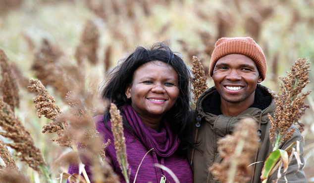 Partners Luleka Mbete of LMH Holdings and Anda Zaku of the Nondobo Agricultural Cooperative.