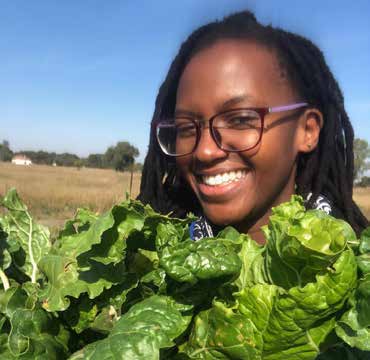 Young farmer Kanyi Gabiro is determined to make a success of her commercial farming business.