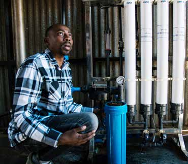 Scientist Murendeni Mafumo, the founder of Kusini Water, is passionate about providing clean water in rural areas.