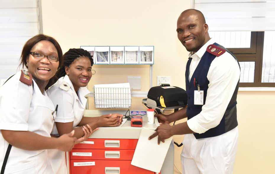 Public servants ready to serve at the newly-launched National Health Insurance ready clinic.