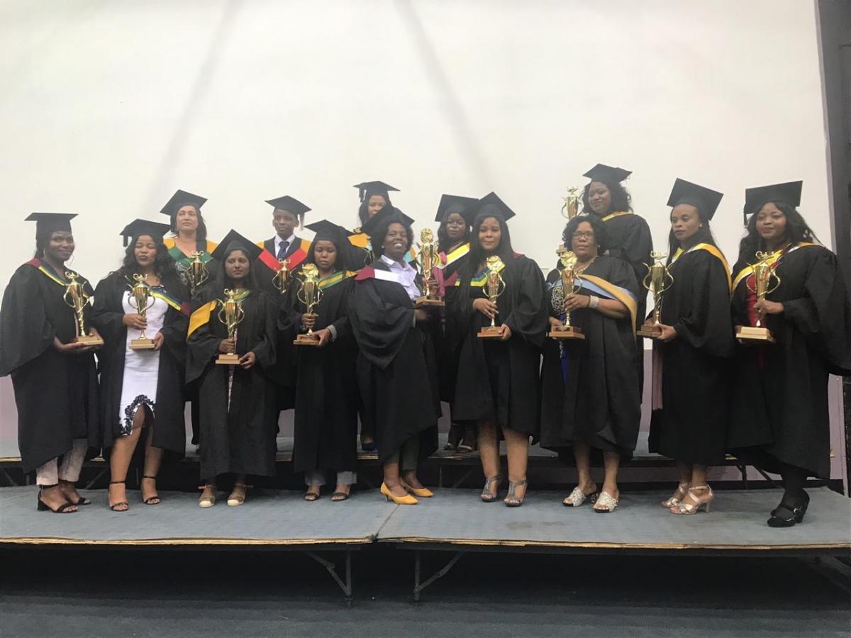 Some of the 500 nurses who graduated from the North West Nursing College.