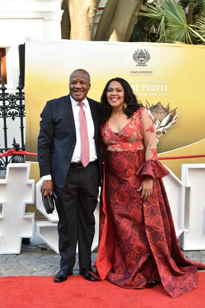 Minister in the Presidency Jackson Mthembu and his wife Thembi.