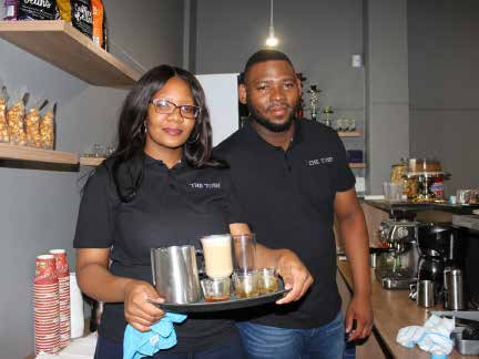 Owners of The Tosh coffee shop in Klerksdorp Katlego Matlala and Jason Mfusi had their business funded by the NDYA's Youth Micro Enterprise Fund