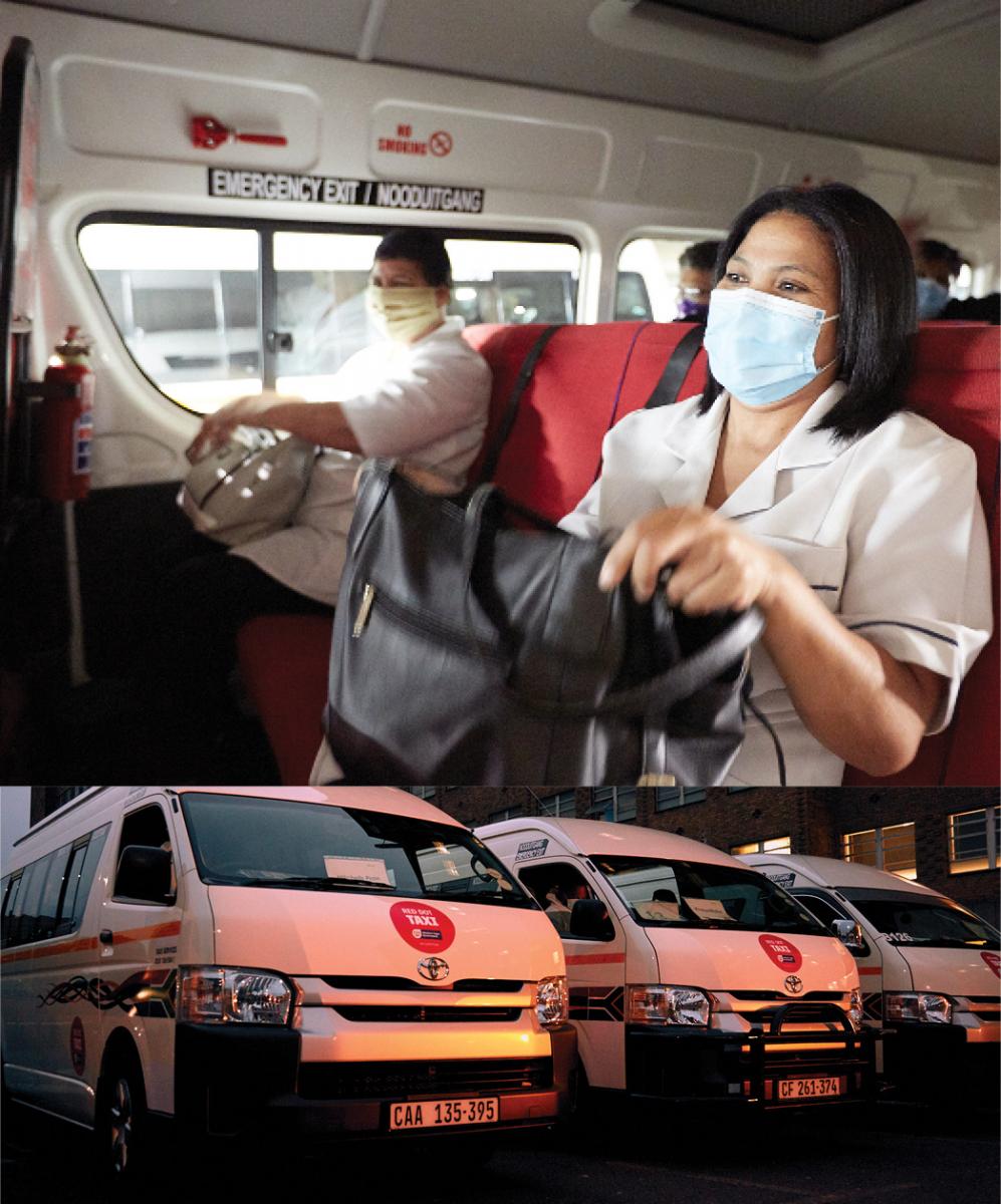 A Partnership between the Western Cape Department industry of health and the minibus taxi industry ensures that healthcare workers are transported safely