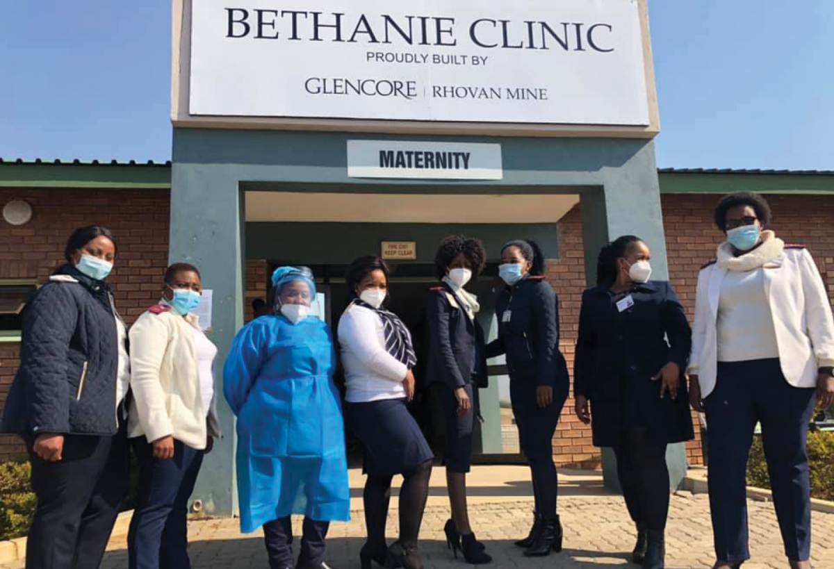 Serving with pride are the health workers at the newly built Bethanie Clinic.