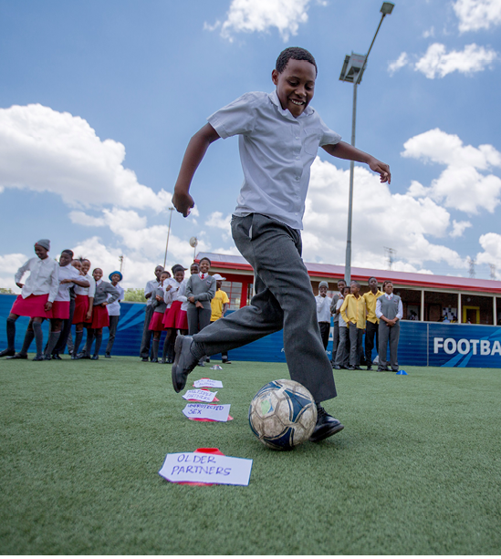 Grassroot Soccer reaches 70 000 children every year. Picture credit: Grassroot Soccer