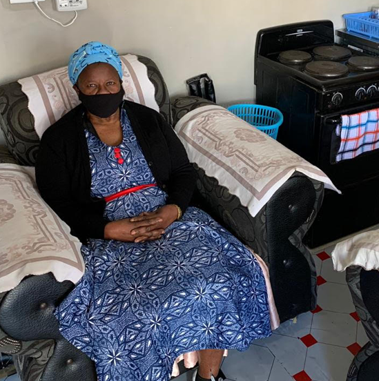Xoliswa Patso in her new home, thanks to the Department of Human Settlements