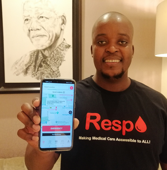 Blessing Nzuza is an innovative entrepreneur who has created a mobile app which allows South Africans to request an ambulance at the click of a button.