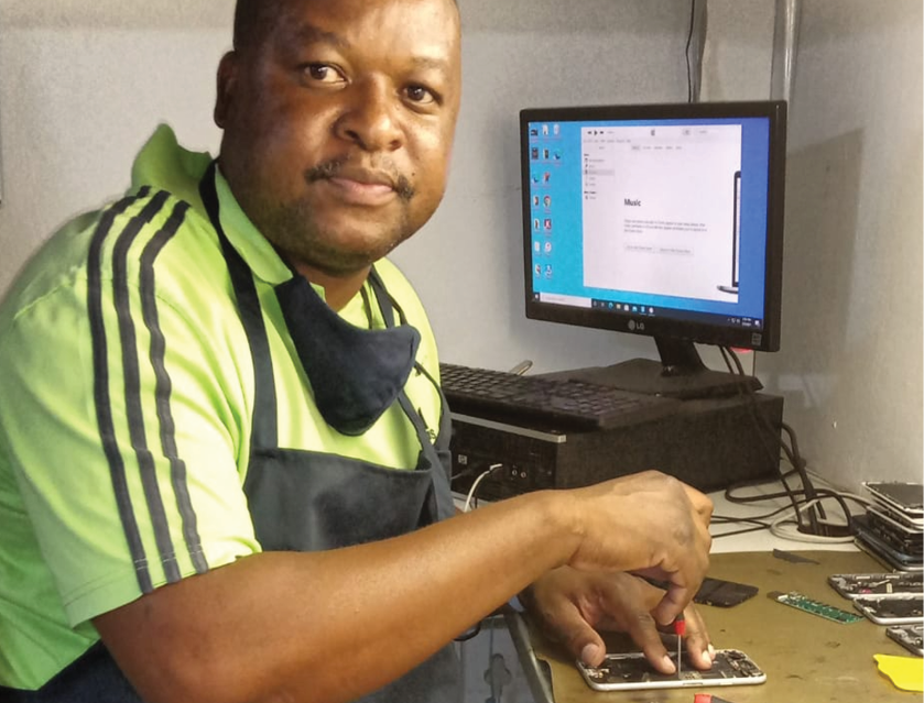 Nick Ndlovu plans to expand his business thanks to the skills he gained from a training course by the National Electronic Media Institute of South Africa.