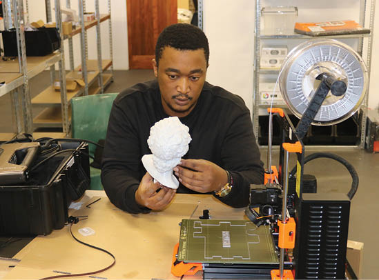 Luvuyo Ndiki is the proud owner of a 3D printing business.