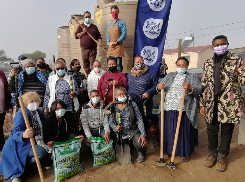 Members of the Greenhands Community Food Garden Project with Western Cape Agriculture MEC Ivan Meyer. Image: Greenhands Project