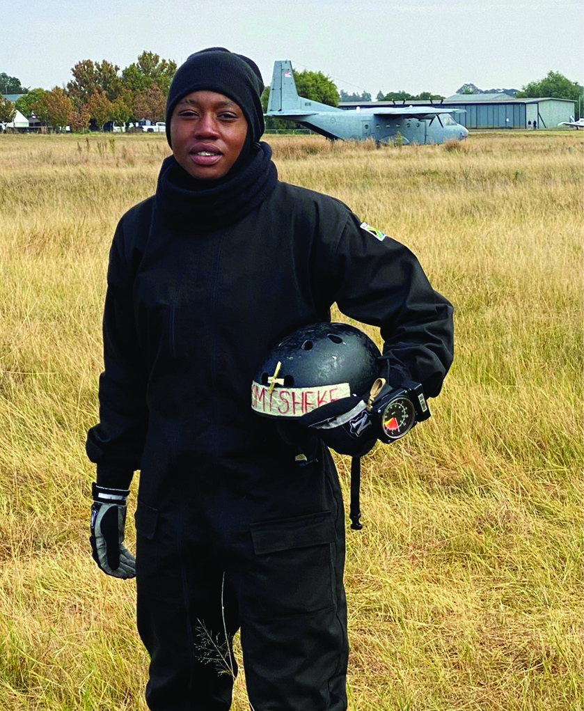 Nomonde Nomtsheke has made history after qualifying as a paratrooper in the SANDF.