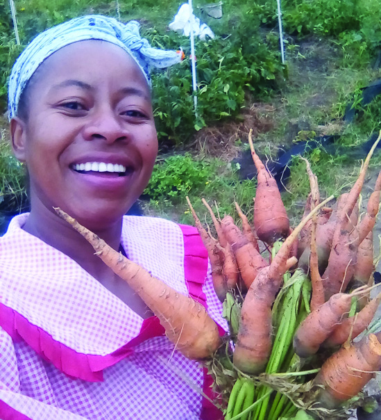 Thandiwe Mchunu left her job as a chemical engineer to pursue her farming dream. She makes her own compost by using food waste.