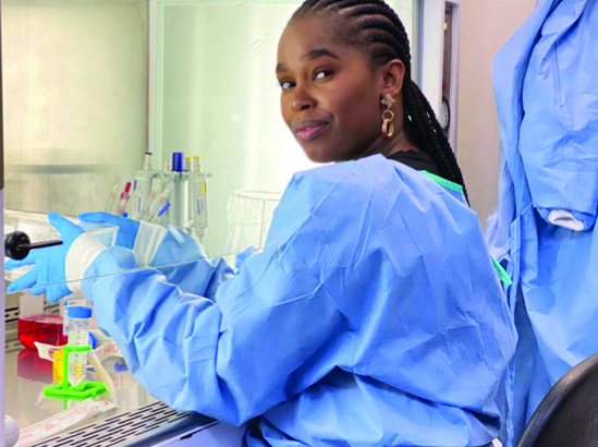 Thuli Khanyile is a young researcher investigating different DNA strategies for the development of HIV vaccines.